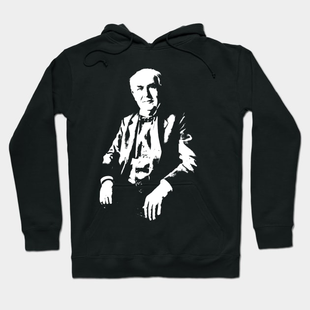 Thomas Edison Portrait Hoodie by phatvo